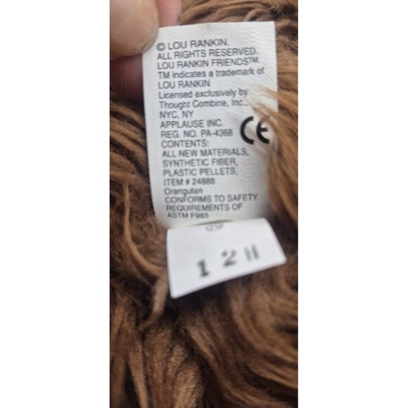 RARE Vintage Dakin Orangutan Lou Rankin Friends Stuffed Animal Plush Toy - Picture 10 of 10